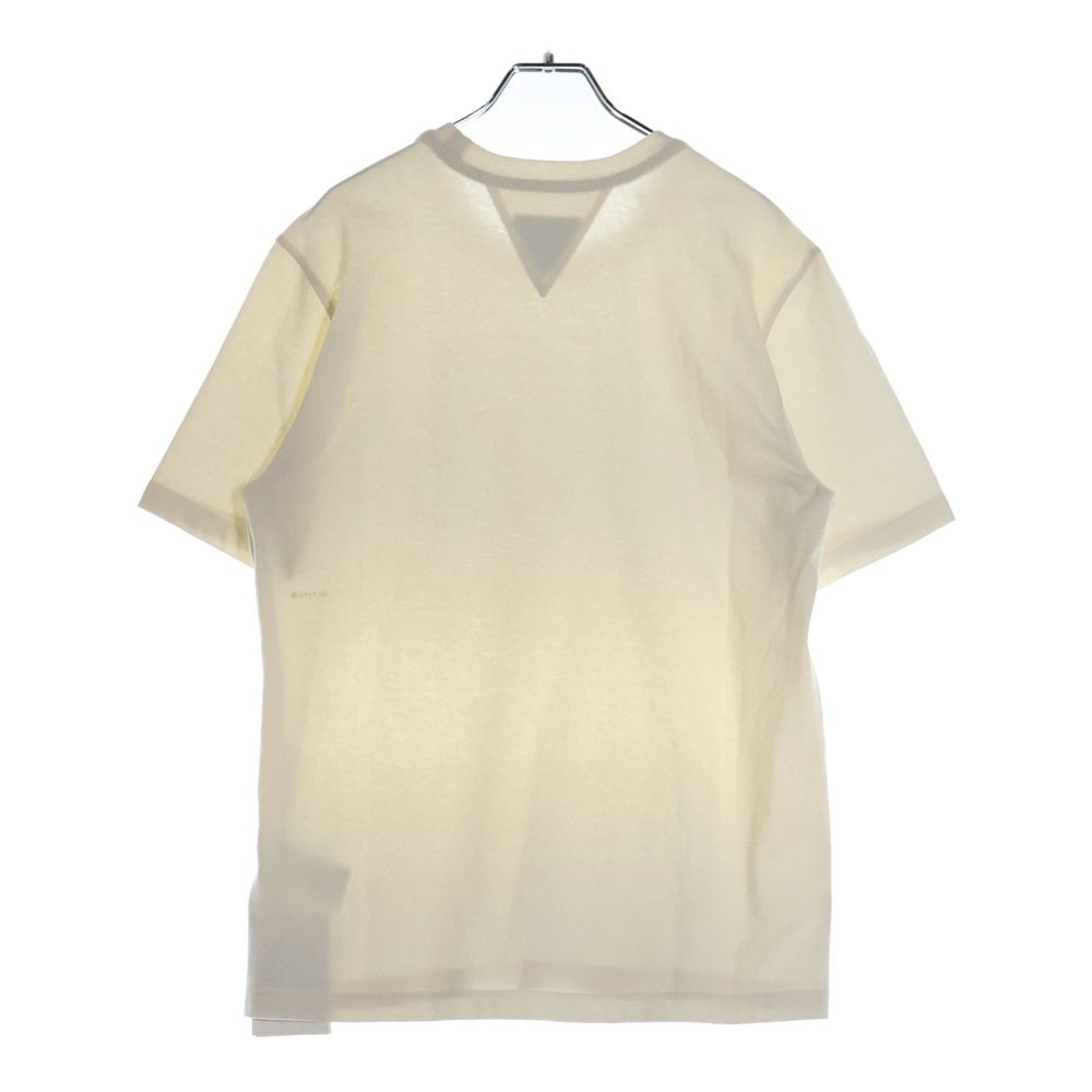 BOTTEGA VENETA(ボッテガヴェネタ) Oversize Tee オーバーサイズ バックスモールロゴ刺繍 クルーネック半袖Tシャツカットソー レディース アイボリー 649055 VF1U0
