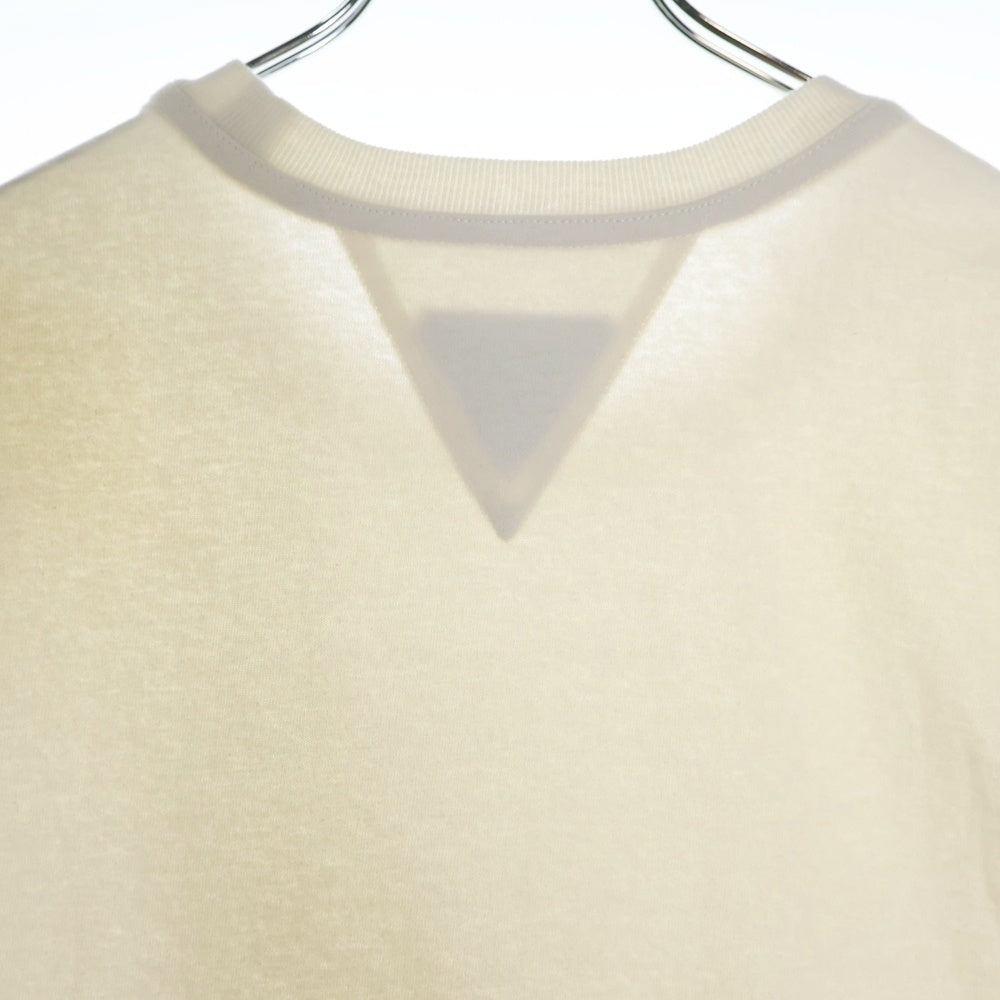 BOTTEGA VENETA(ボッテガヴェネタ) Oversize Tee オーバーサイズ バックスモールロゴ刺繍 クルーネック半袖Tシャツカットソー レディース アイボリー 649055 VF1U0