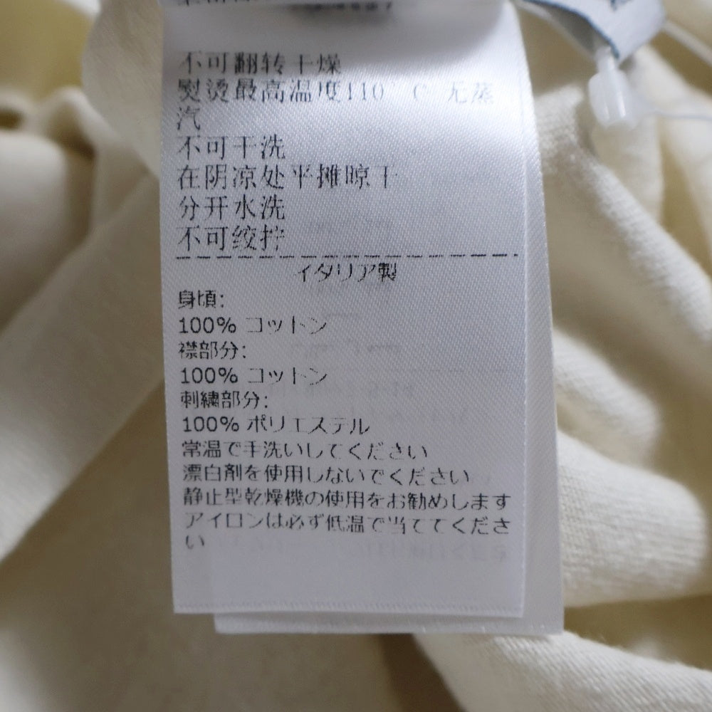 BOTTEGA VENETA(ボッテガヴェネタ) Oversize Tee オーバーサイズ バックスモールロゴ刺繍 クルーネック半袖Tシャツカットソー レディース アイボリー 649055 VF1U0