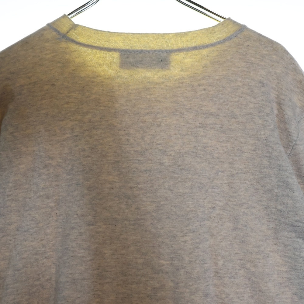 STONE ISLAND(ストーンアイランド) Reversible Cotton Knit リバーシブル クルーネックコットンニット セーター グレー/イエロー 7815505D1