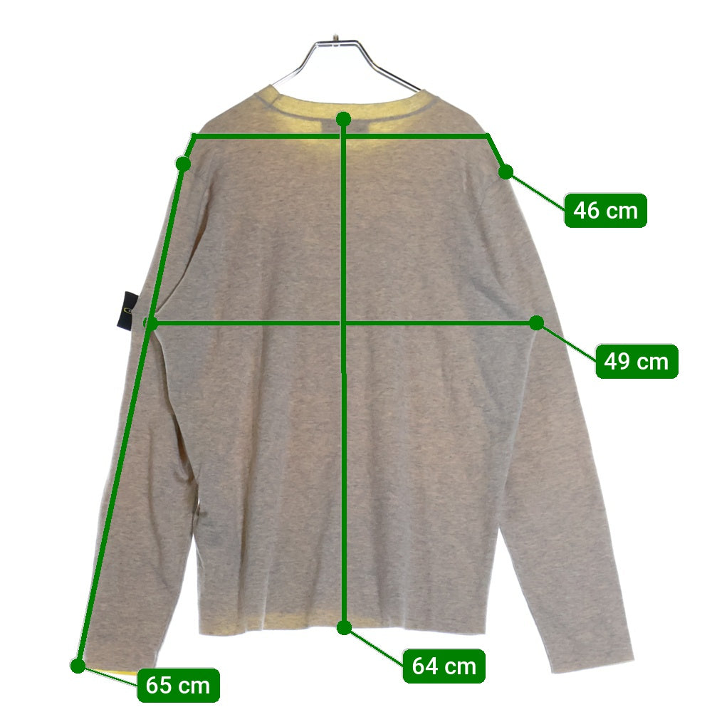 STONE ISLAND(ストーンアイランド) Reversible Cotton Knit リバーシブル クルーネックコットンニット セーター グレー/イエロー 7815505D1