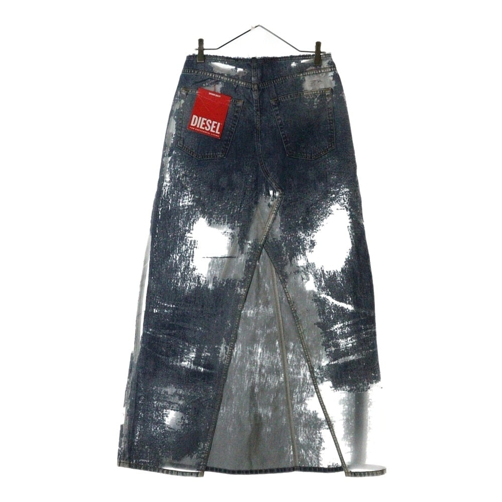 DIESEL(ディーゼル) Docking Maxi Lace Details Denim Skirt ドッキング マキシレースディティールデニムスカート レディース インディゴ DE-PAGO-FSD2