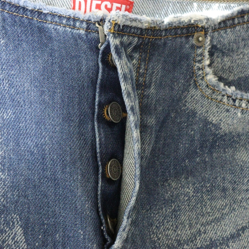 DIESEL(ディーゼル) Docking Maxi Lace Details Denim Skirt ドッキング マキシレースディティールデニムスカート レディース インディゴ DE-PAGO-FSD2