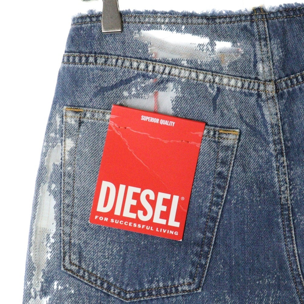 DIESEL(ディーゼル) Docking Maxi Lace Details Denim Skirt ドッキング マキシレースディティールデニムスカート レディース インディゴ DE-PAGO-FSD2