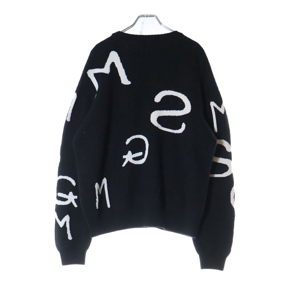 MSGM(エムエスジーエム) ロゴデザインニット セーター ブラック 3140MM131