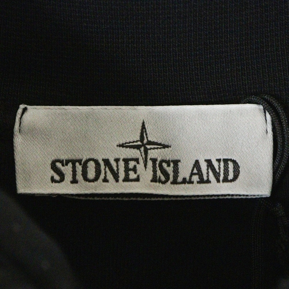 STONE ISLAND(ストーンアイランド) HALF ZIP SWEAT ハーフジップスウェットトレーナー 袖ロゴワッペン ブラック 801561951