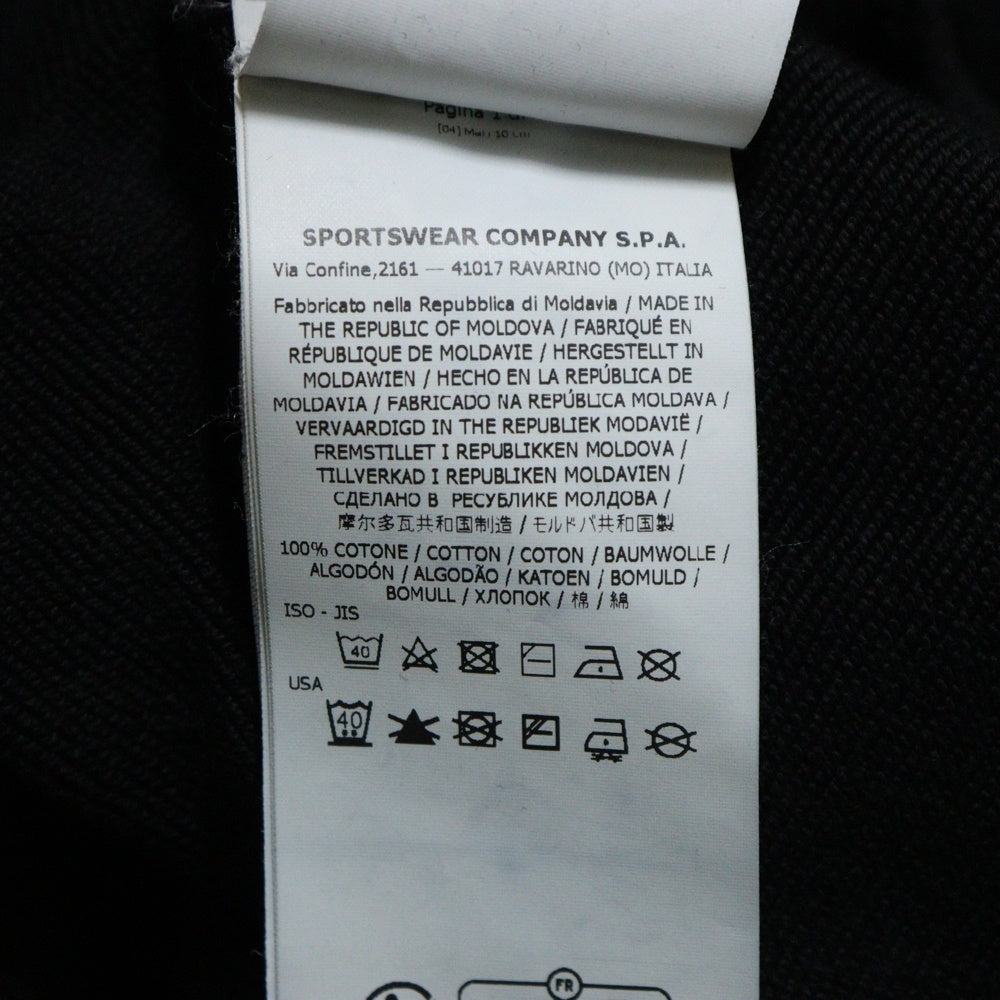 STONE ISLAND(ストーンアイランド) HALF ZIP SWEAT ハーフジップスウェットトレーナー 袖ロゴワッペン ブラック 801561951