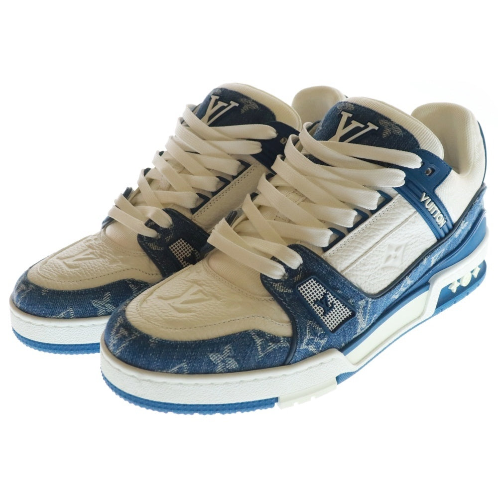 LOUIS VUITTON(ルイヴィトン) LV Trainer Line Sneaker 1A9JGR LVトレーナー モノグラム デニム ローカットスニーカー ブルー/ホワイト