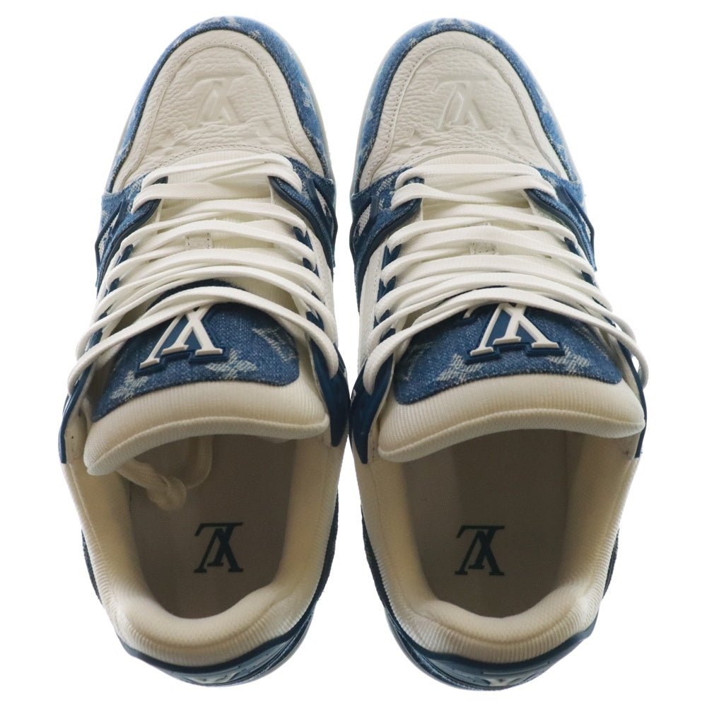 LOUIS VUITTON(ルイヴィトン) LV Trainer Line Sneaker 1A9JGR LVトレーナー モノグラム デニム ローカットスニーカー ブルー/ホワイト