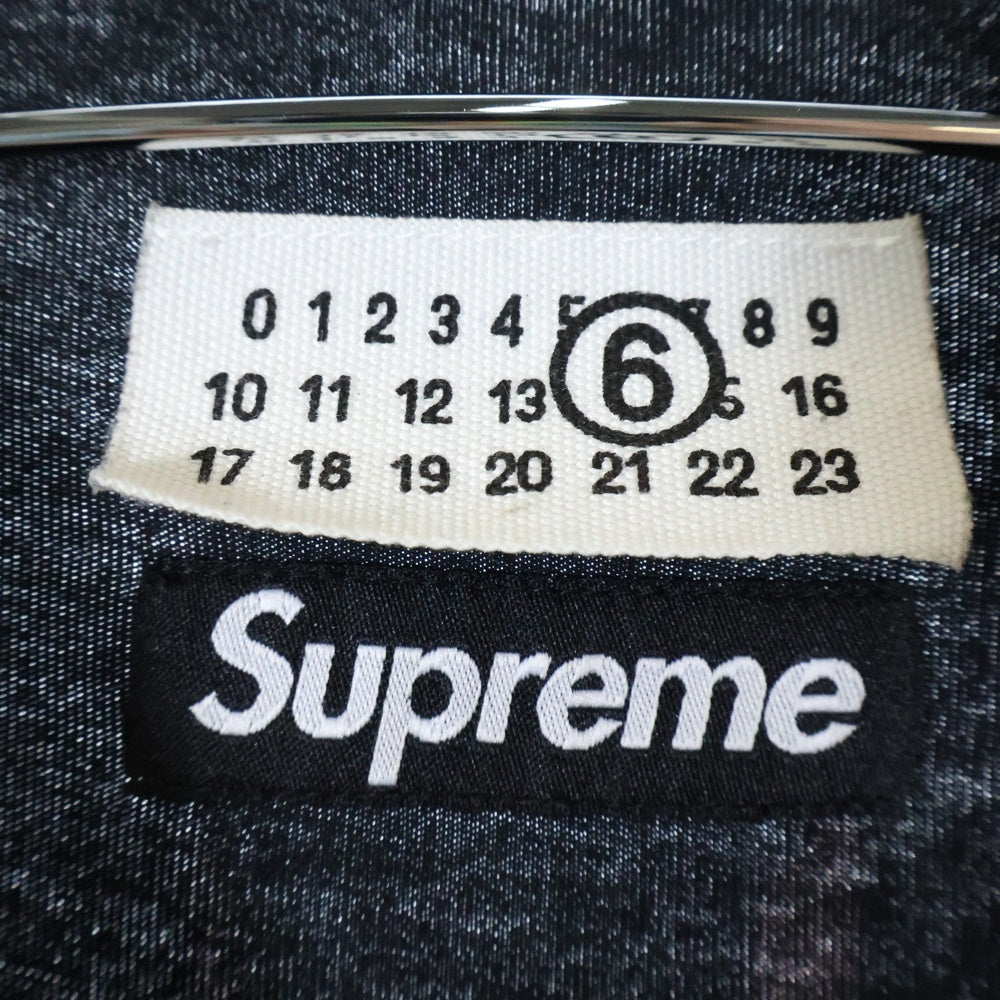 SUPREME(シュプリーム) 24SS ×MM6 Maison Margiela Liquid Blue Oversized Tee エムエムシックス メゾンマルジェラ リキッド ブルー オーバーサイズド 半袖Tシャツ ブラック
