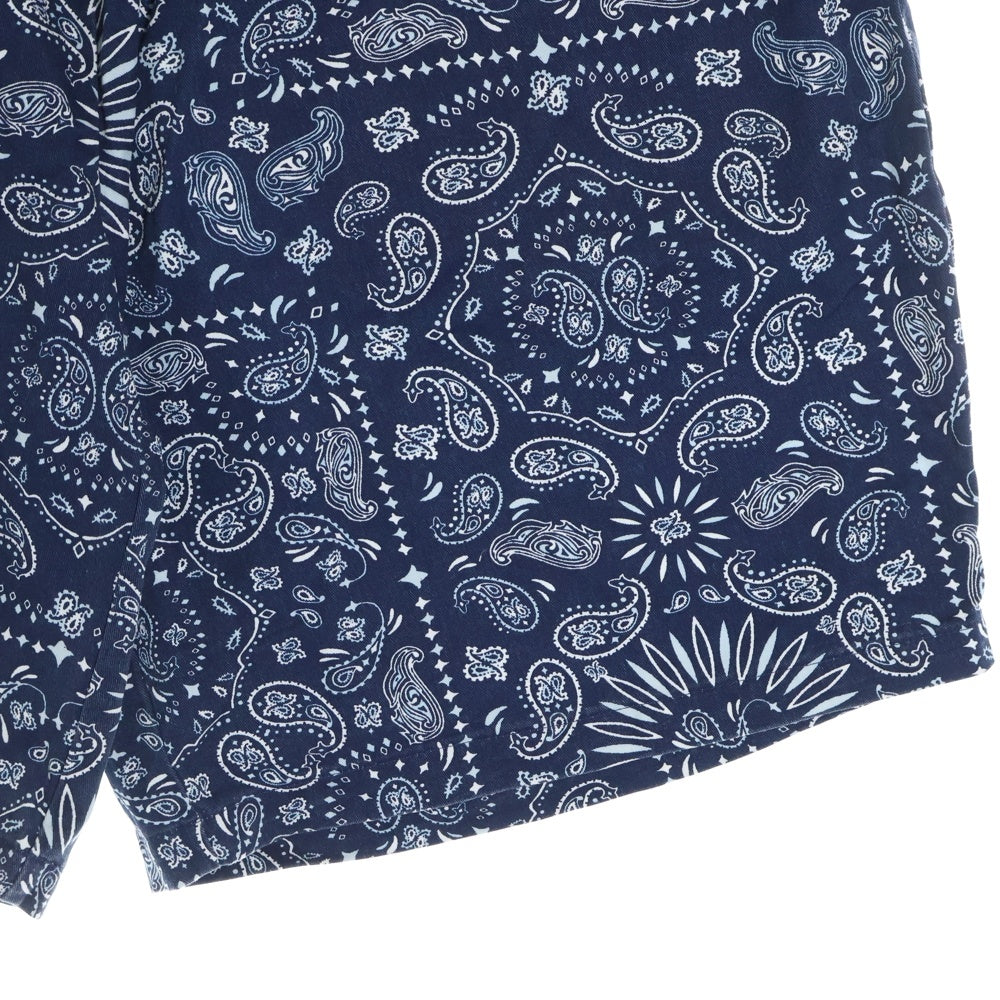 COOKMAN(クックマン) Chef Pants Short Paisley シェフパンツ ペイズリー ハーフパンツ ショーツ ブルー