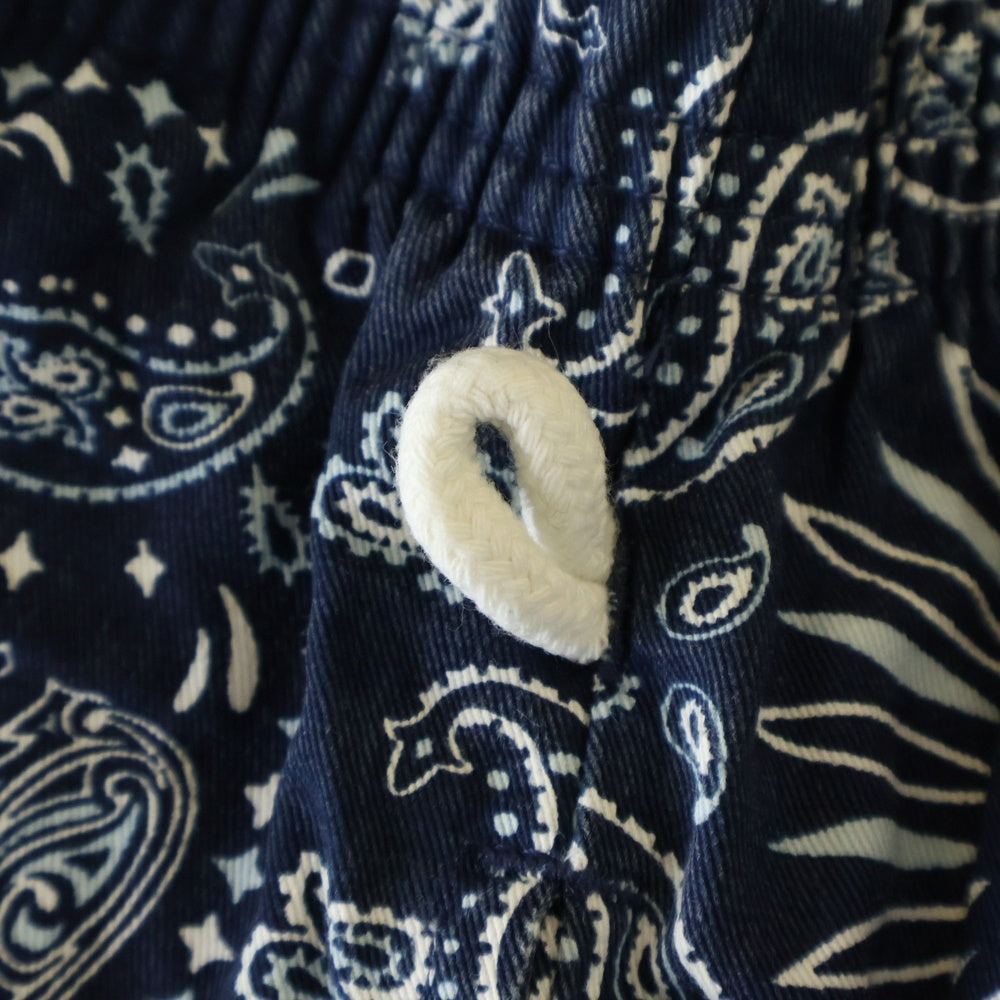 COOKMAN(クックマン) Chef Pants Short Paisley シェフパンツ ペイズリー ハーフパンツ ショーツ ブルー