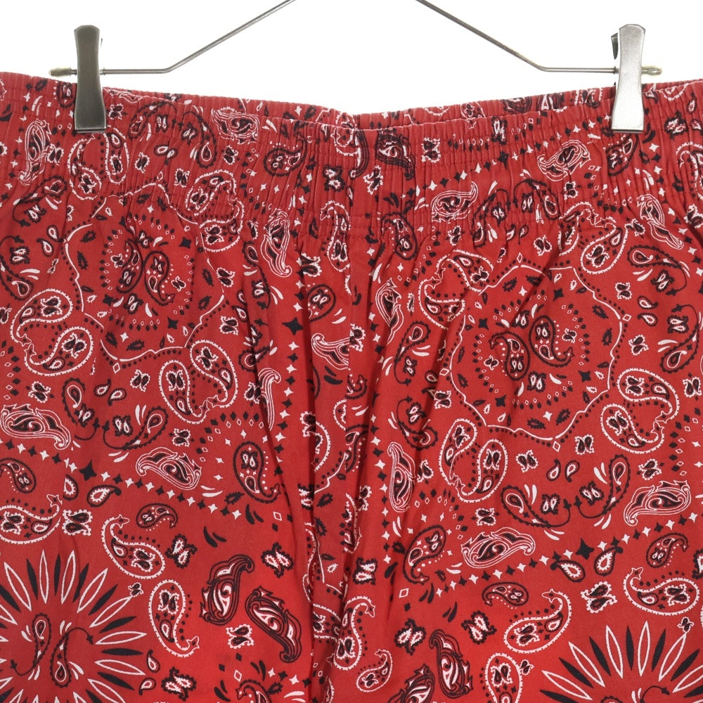 COOKMAN(クックマン) Chef Pants Short Paisley シェフパンツ ペイズリー ハーフパンツ ショーツ レッド
