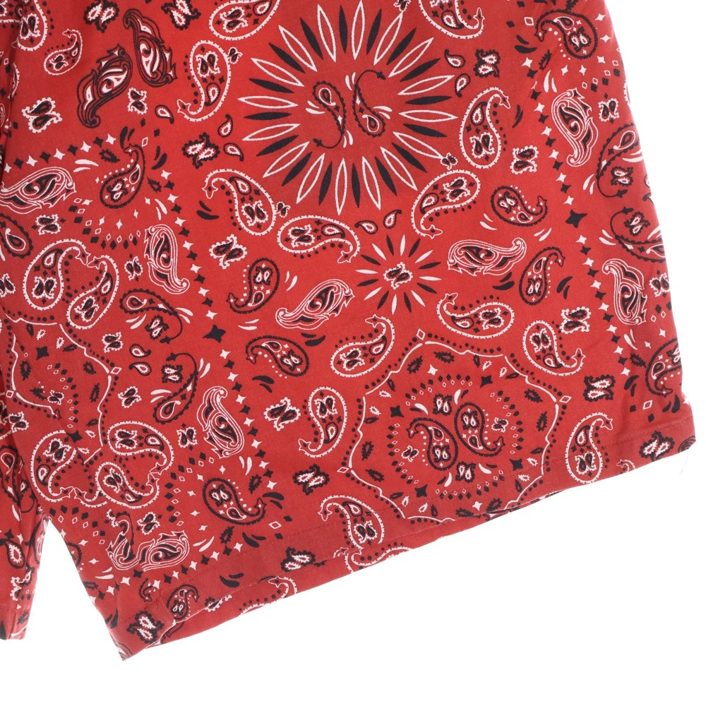 COOKMAN(クックマン) Chef Pants Short Paisley シェフパンツ ペイズリー ハーフパンツ ショーツ レッド