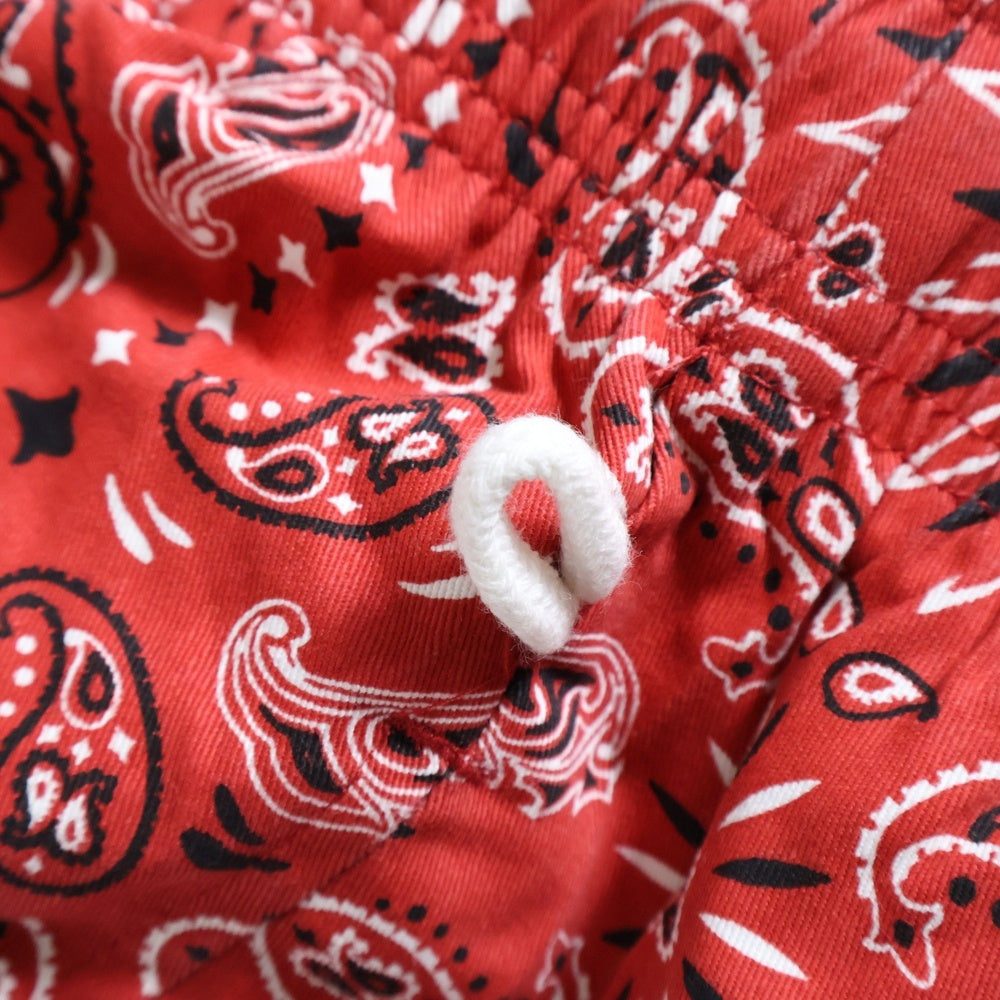 COOKMAN(クックマン) Chef Pants Short Paisley シェフパンツ ペイズリー ハーフパンツ ショーツ レッド