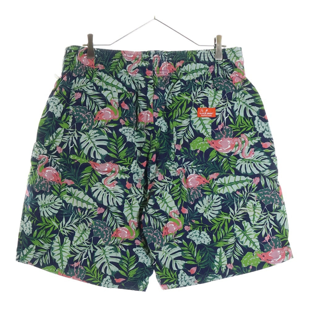 COOKMAN(クックマン) Chef Pants Short Paisley シェフパンツ 花柄 ハーフパンツ ショーツ グリーン
