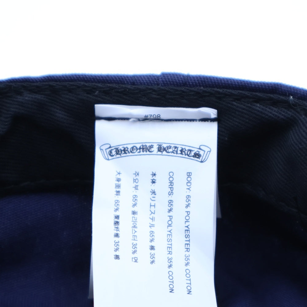 CHROME HEARTS(クロムハーツ) CH HAT CH刺繍ベースボールキャップ 帽子 ネイビー