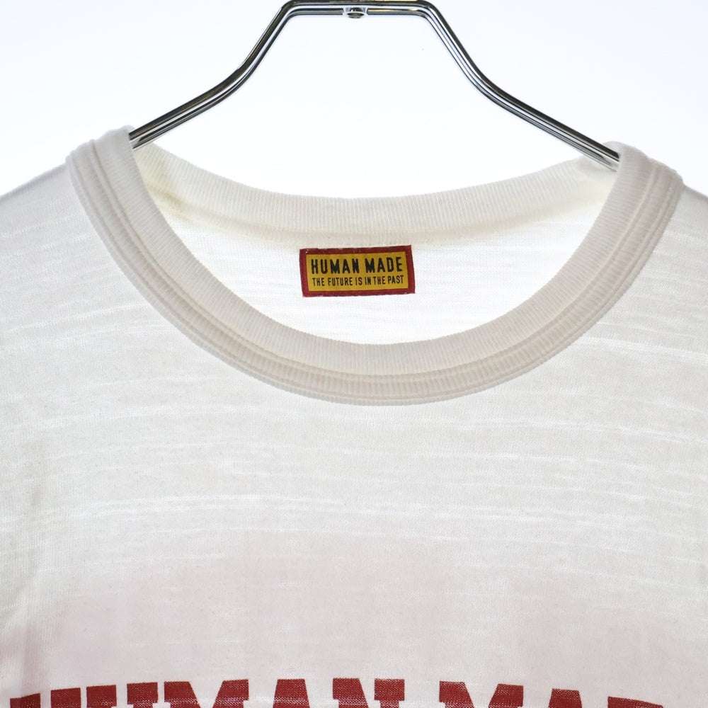 HUMAN MADE(ヒューマンメイド) Classic T-Shirt クラシック ロゴ クルーネック半袖Tシャツカットソー ホワイト/レッド