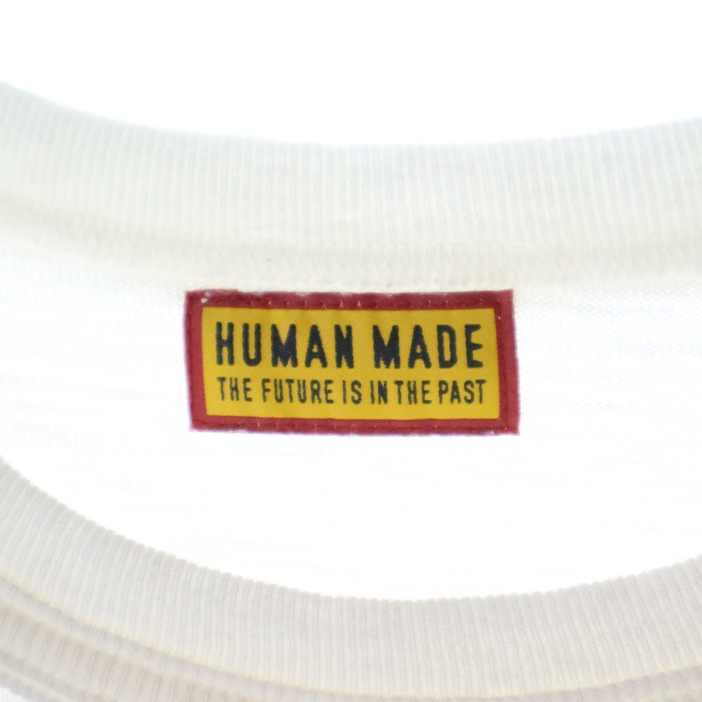 HUMAN MADE(ヒューマンメイド) Classic T-Shirt クラシック ロゴ クルーネック半袖Tシャツカットソー ホワイト/レッド