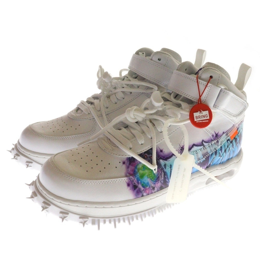 NIKE(ナイキ) ×OFF-WHITE AIR FORCE1 MID SP LTHR DR0500-100 オフホワイト エアフォース ミッドカットスニーカー ホワイト US11/29cm