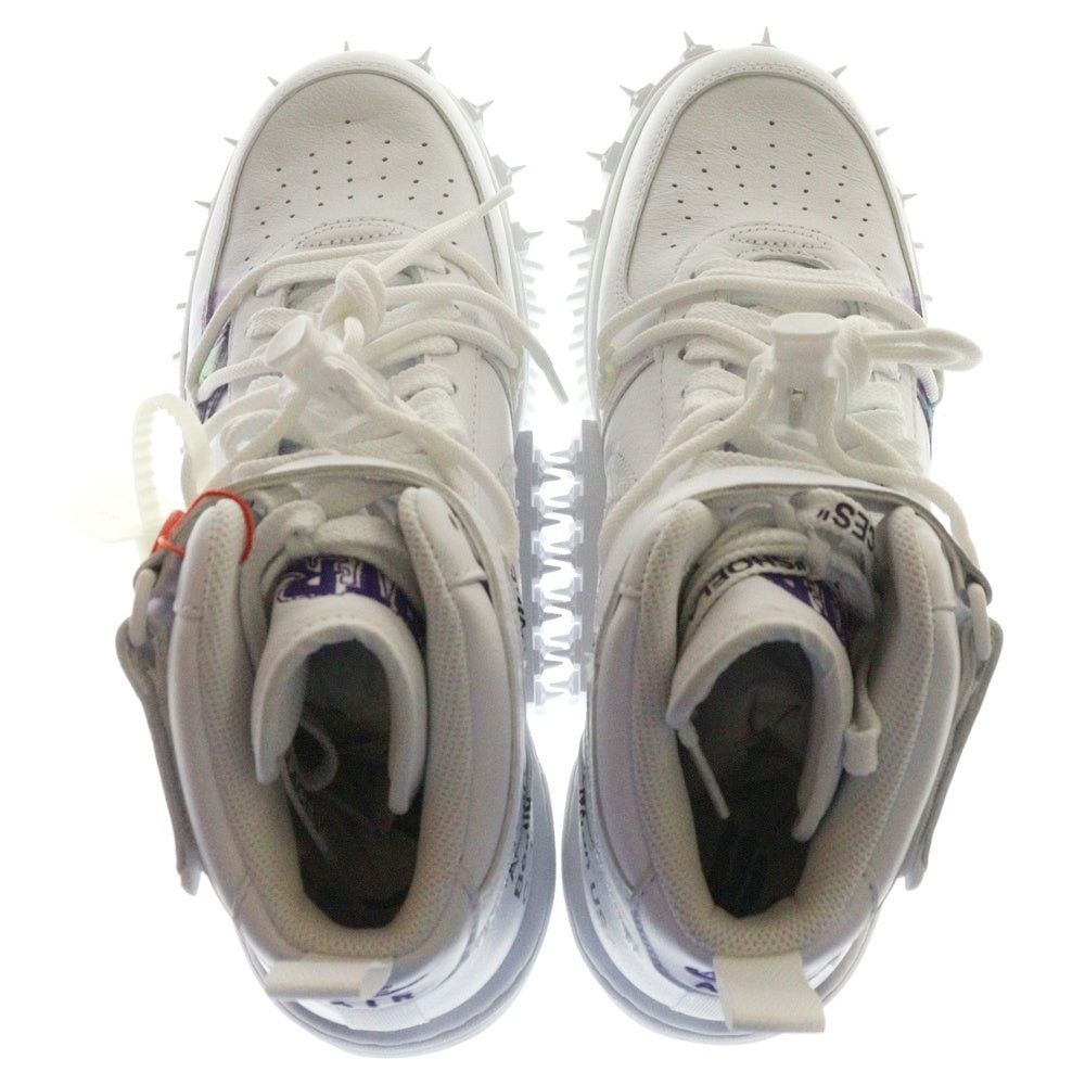 NIKE(ナイキ) ×OFF-WHITE AIR FORCE1 MID SP LTHR DR0500-100 オフホワイト エアフォース ミッドカットスニーカー ホワイト US11/29cm