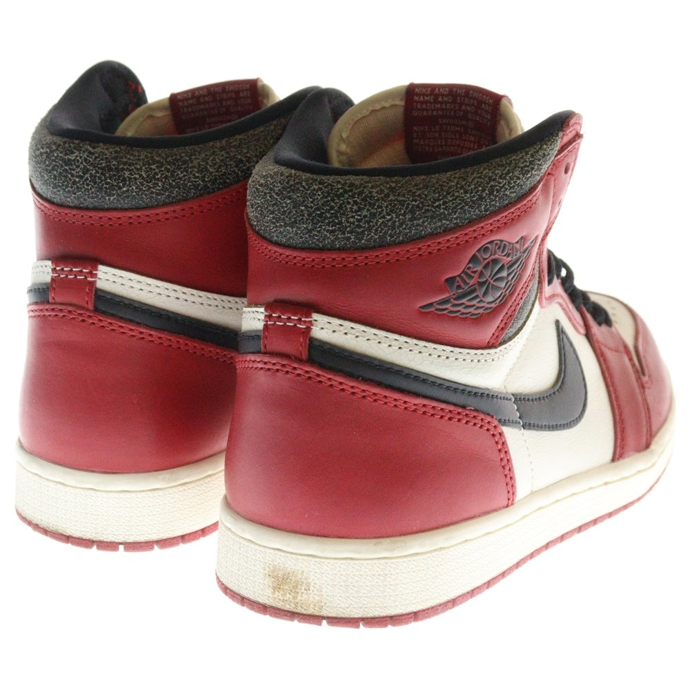 NIKE(ナイキ) AIR JORDAN 1 LOST&FOUND DZ5485-612 エアジョーダン1 ロスト&ファウンド シカゴ ハイカットスニーカー ホワイト/レッド US9/27cm
