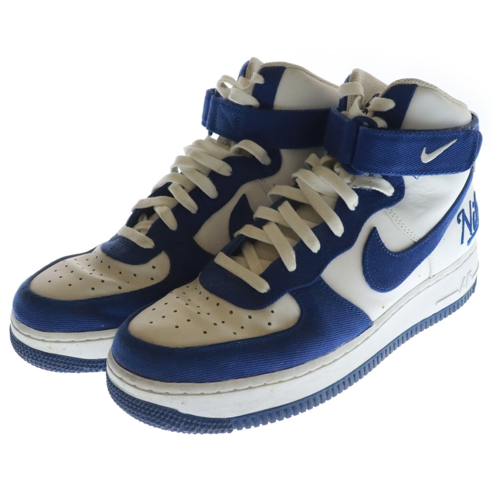 NIKE(ナイキ) Air Force 1 High EMB Dodgers DC8168-100 エアフォース1 ハイ EMB ドジャース ハイカットスニーカー ブルー/ホワイト US9/27cm