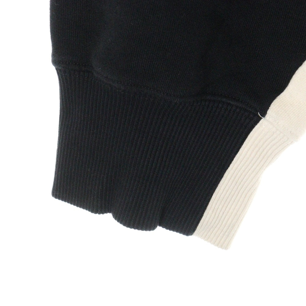 VALENTINO(ヴァレンティノ) 22AW VLTN Embroidered Hoodie 1V3MF23C8Q3 エンブロイダリード ロゴ プルオーバーパーカー フーディ ブラック/ベージュ