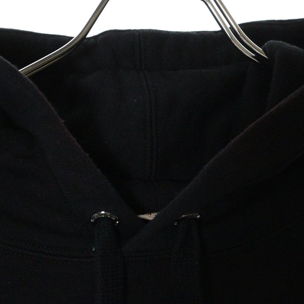 VALENTINO(ヴァレンティノ) 22AW VLTN Embroidered Hoodie 1V3MF23C8Q3 エンブロイダリード ロゴ プルオーバーパーカー フーディ ブラック/ベージュ