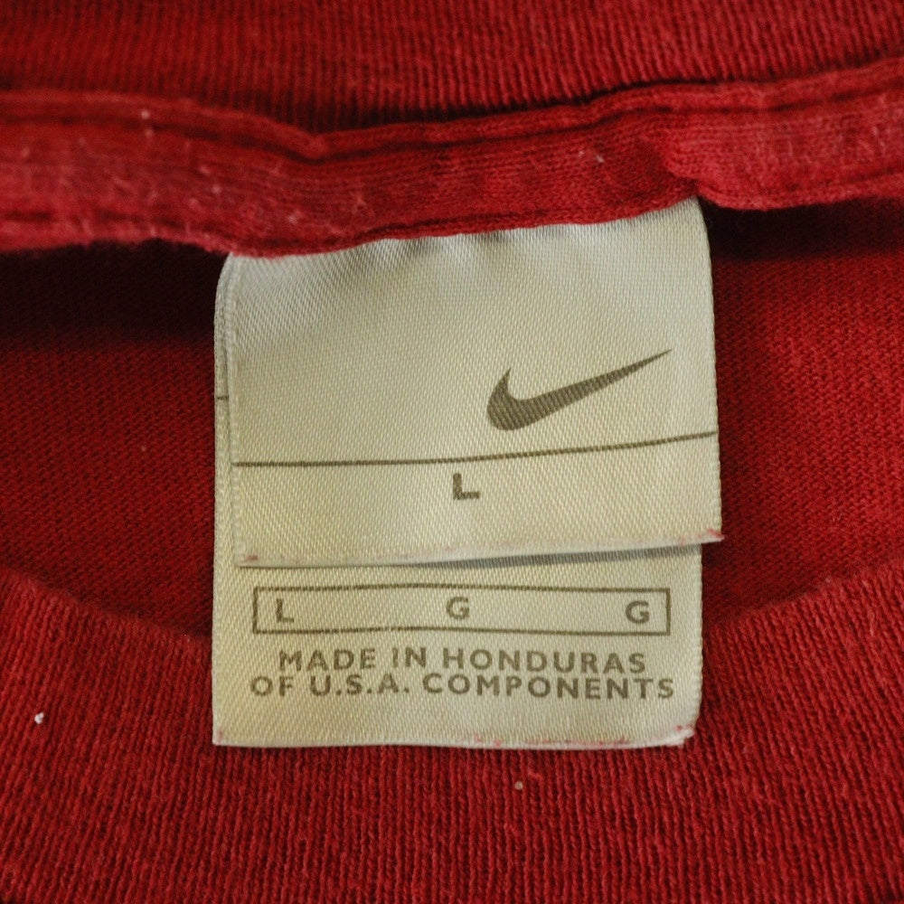 NIKE(ナイキ) 00s USA ロゴ クルーネック半袖Tシャツカットソー レッド