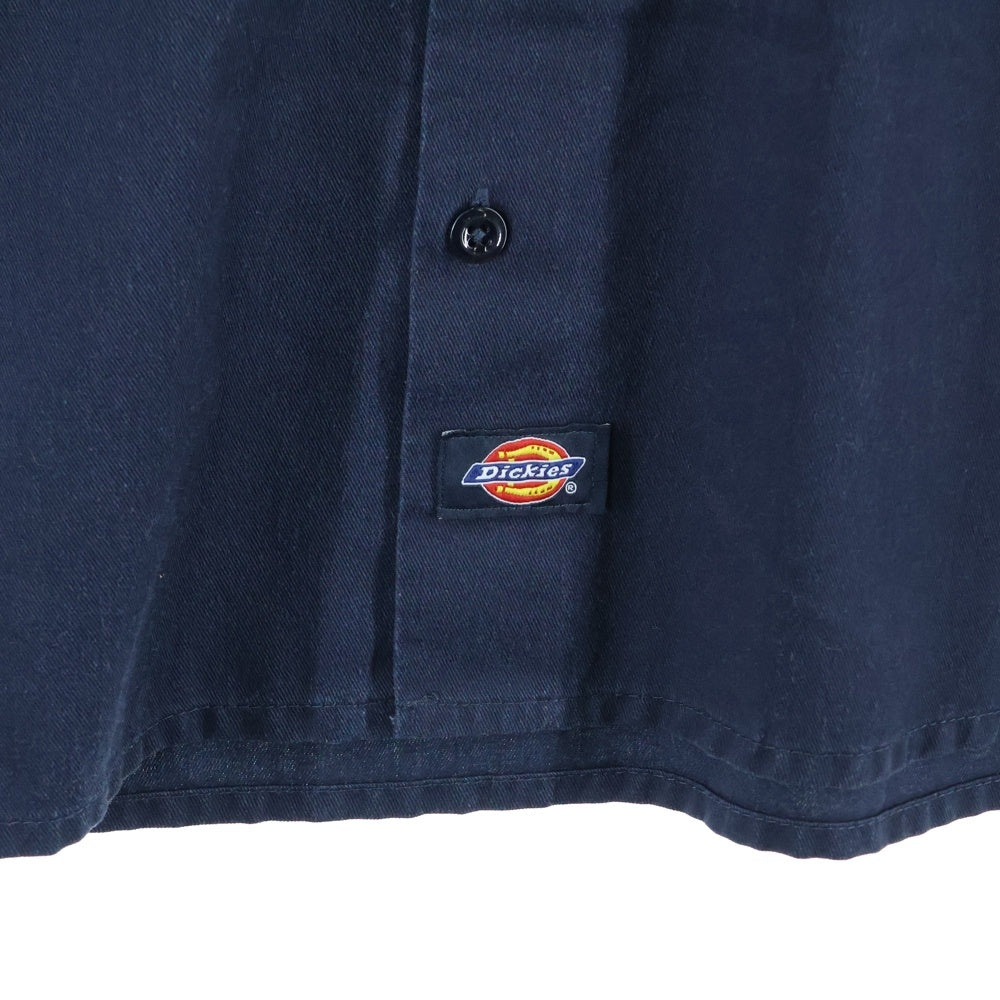 Dickies(ディッキーズ) ロゴ 長袖ワークシャツ ネイビー 607645069227