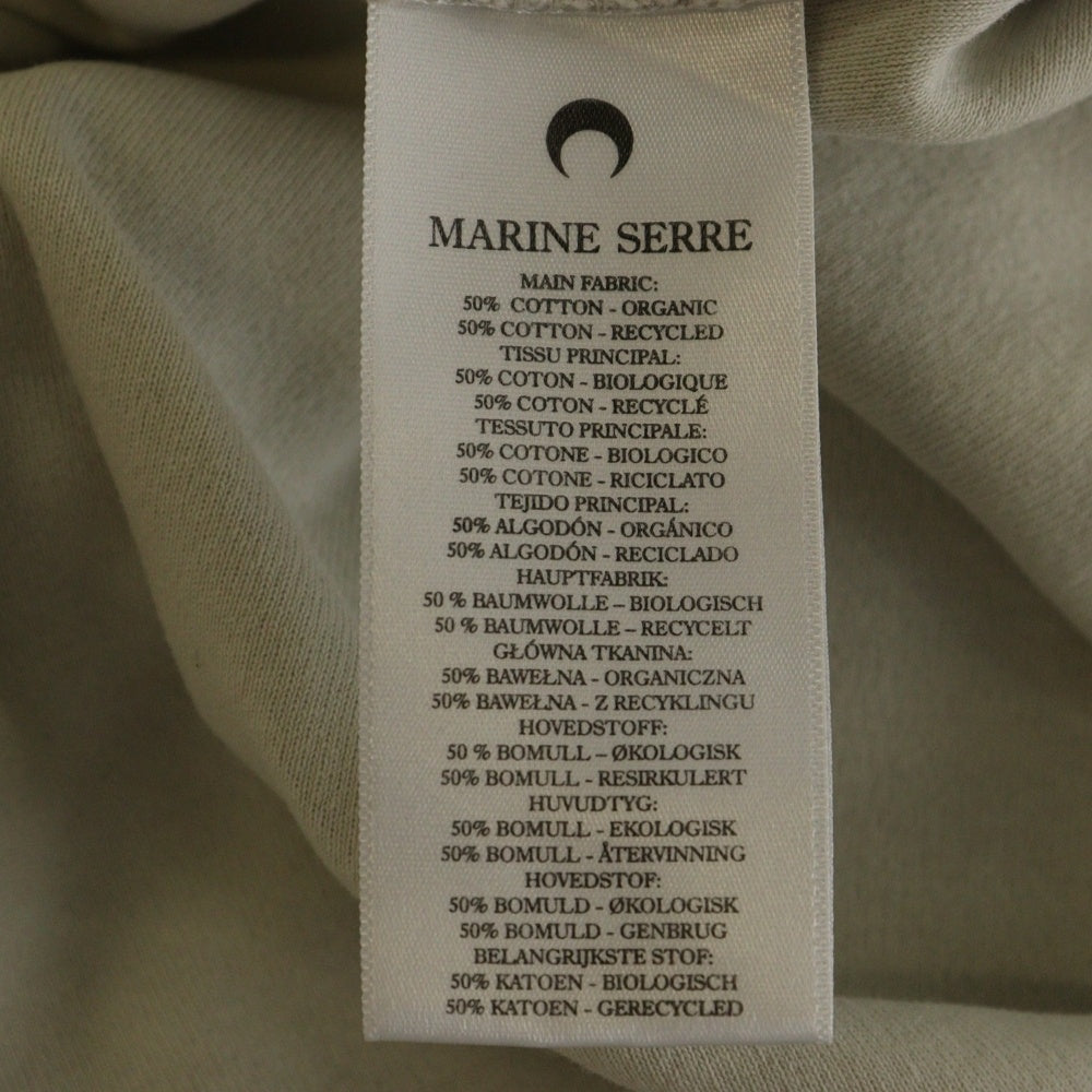 MARINE SERRE(マリーン セル) 総柄 クルーネック半袖Tシャツカットソー グレー