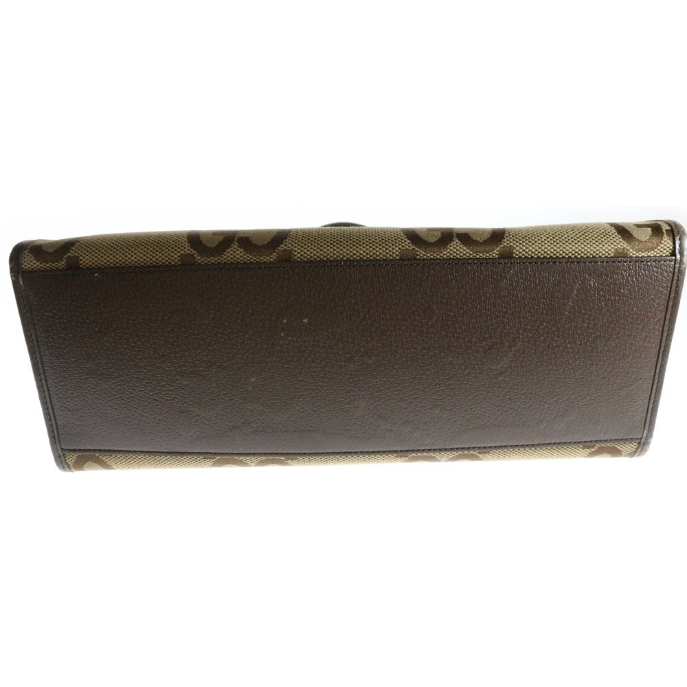 GUCCI(グッチ) ジャンボGG トートバッグ ハンドバッグ レザー ブラウン/ベージュ 678839