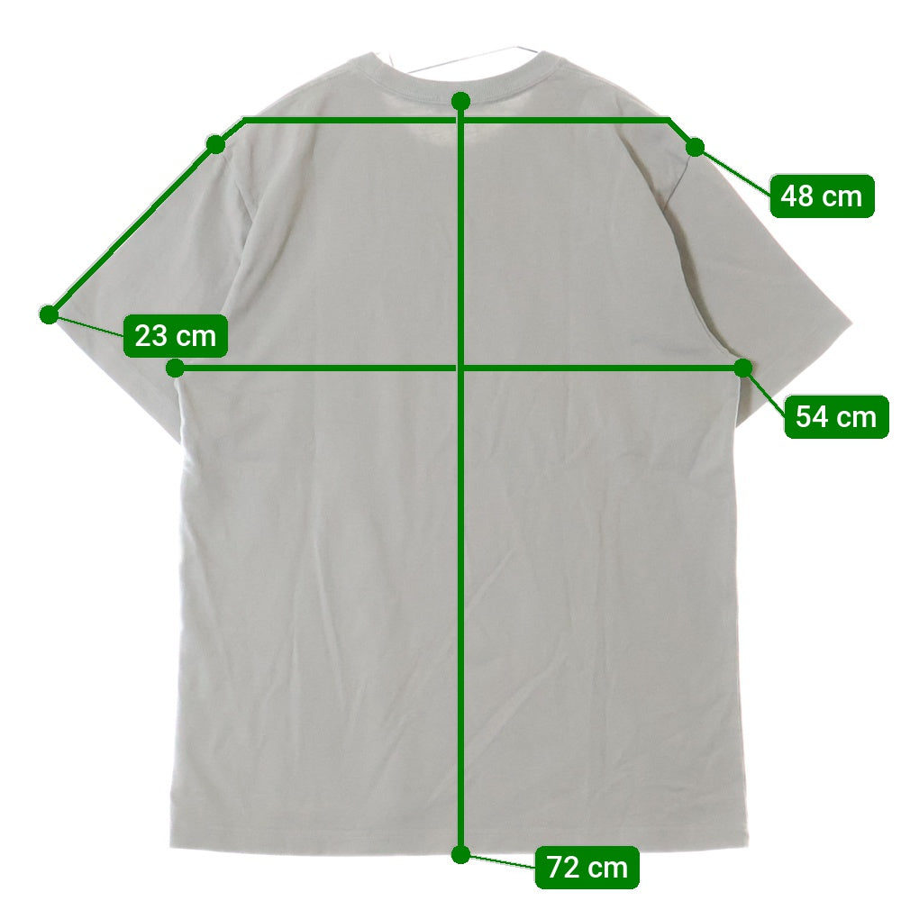 DIOR(ディオール) 23AW フロントワンポイントロゴ クルーネック半袖Tシャツカットソー グレー 343J637A0554