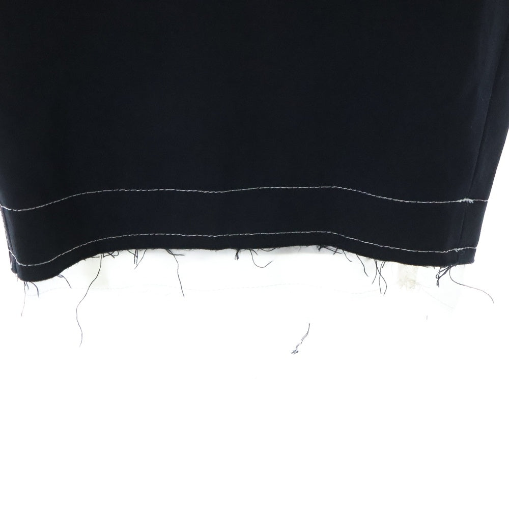 sulvam(サルバム) HI WAIST CUT OFF PANTS ハイウエストカットオフパンツ ブラック SJ-P01-100