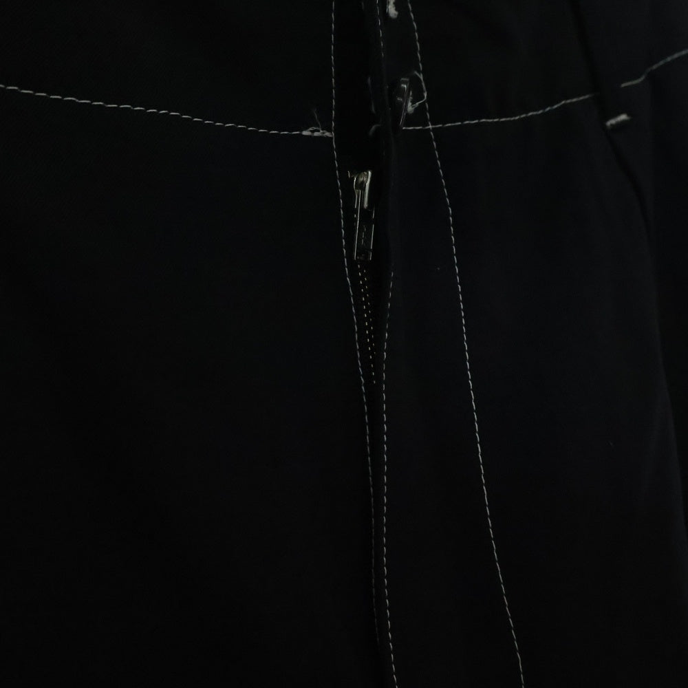 sulvam(サルバム) HI WAIST CUT OFF PANTS ハイウエストカットオフパンツ ブラック SJ-P01-100