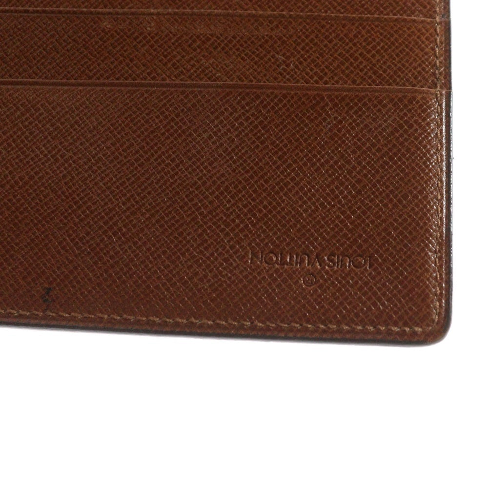 LOUIS VUITTON(ルイヴィトン) モノグラム ポルトシェキエダブル レザー ウォレット 2つ折り財布 ブラウン M62223