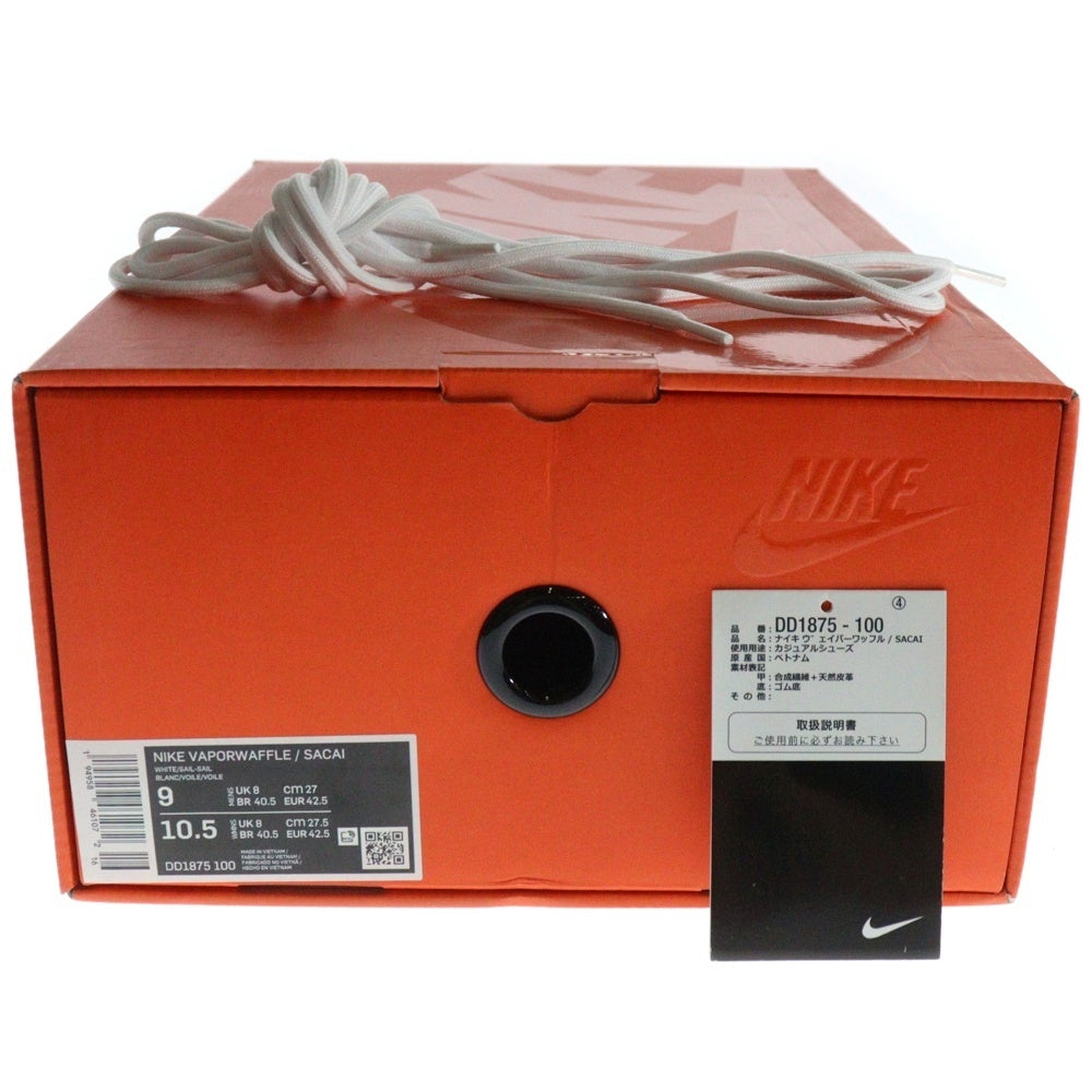 NIKE(ナイキ) ×sacai Vapor Waffle White Gum DD1875-100 ×サカイ ヴェイパーワッフル ホワイトガム ローカットスニーカー ホワイト US9/27cm