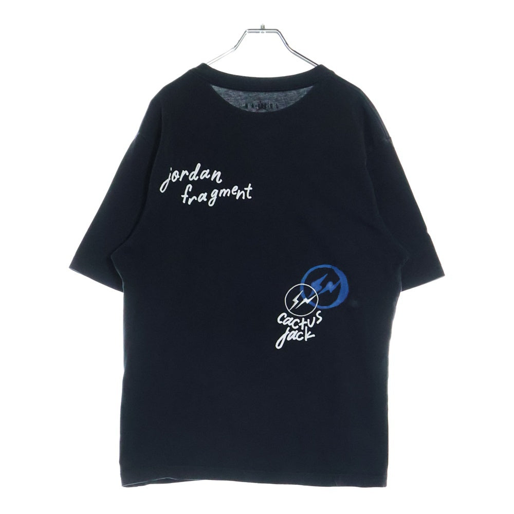 NIKE(ナイキ) 21SS ×Travis Scott ×Fragment Design S/S TEE DJ0619-010 ×トラヴィススコット ×フラグメントデザイン フロントプリント クルーネック半袖Tシャツカットソー