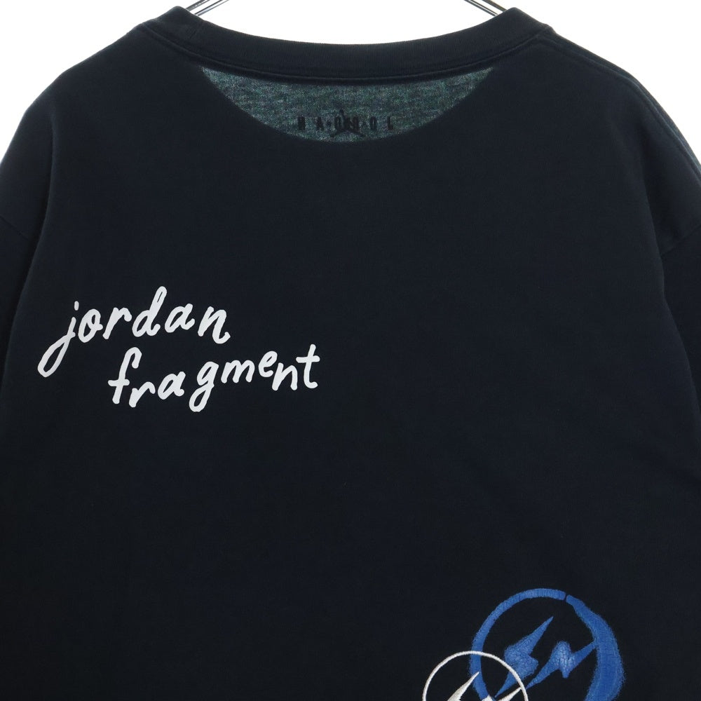 NIKE(ナイキ) 21SS ×Travis Scott ×Fragment Design S/S TEE DJ0619-010 ×トラヴィススコット ×フラグメントデザイン フロントプリント クルーネック半袖Tシャツカットソー