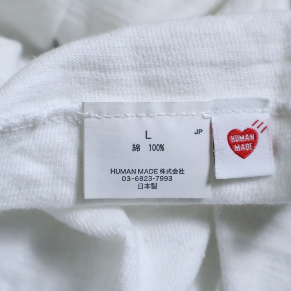 HUMAN MADE(ヒューマンメイド) GRAPHIC T-SHIRT HM29TE002 グラフィック クルーネック半袖Tシャツカットソー ホワイト