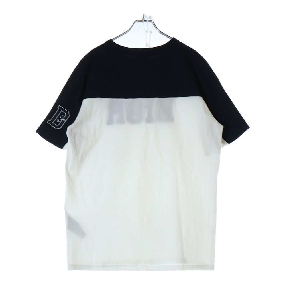 DIOR(ディオール) 21AW ×KENNY SCHARF Oversize Logo T-Shirt 193J646A0554 ×ケニーシャーフ ロゴ刺繍 オーバーサイズ クルーネック半袖Tシャツカットソー ホワイト/ブラック