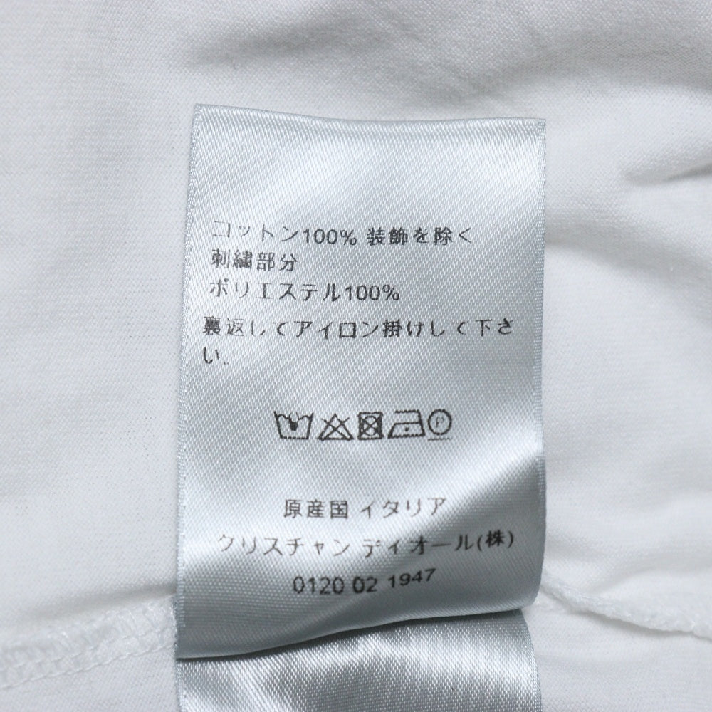 DIOR(ディオール) 21AW ×KENNY SCHARF Logo T-Shirt 193J697A0677 ×ケニーシャーフ ロゴ刺繍 クルーネック半袖Tシャツカットソー ホワイト