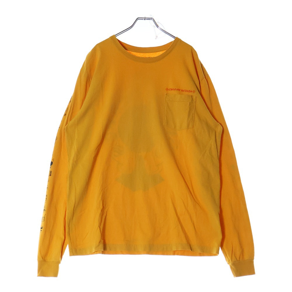 CHROME HEARTS(クロムハーツ) ×MATTY BOY PPO mustard CALL ME T-Shirt ×マッティボーイ コールミー マスタード クルーネック長袖Tシャツカットソー ロングスリーブ ロンT イエロー
