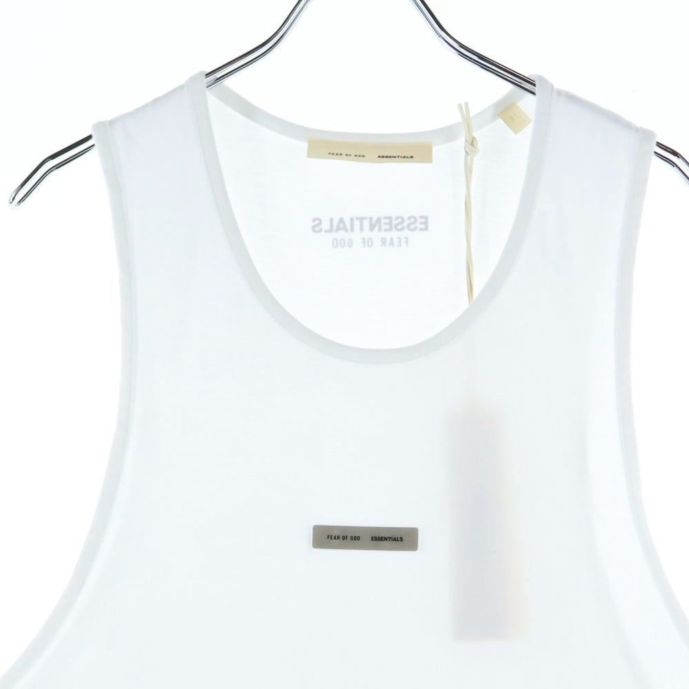 FEAR OF GOD ESSENTIALS(フィアオブゴッド エッセンシャルズ) Vintage Fit フロントラバーロゴ タンクトップ ホワイト
