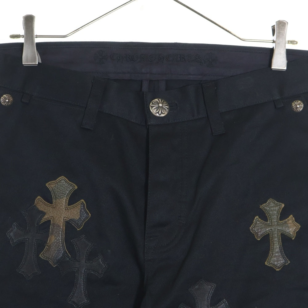 CHROME HEARTS(クロムハーツ) CHINO STRTLG FBRC カモ クロスパッチ チノパンツ ブラック