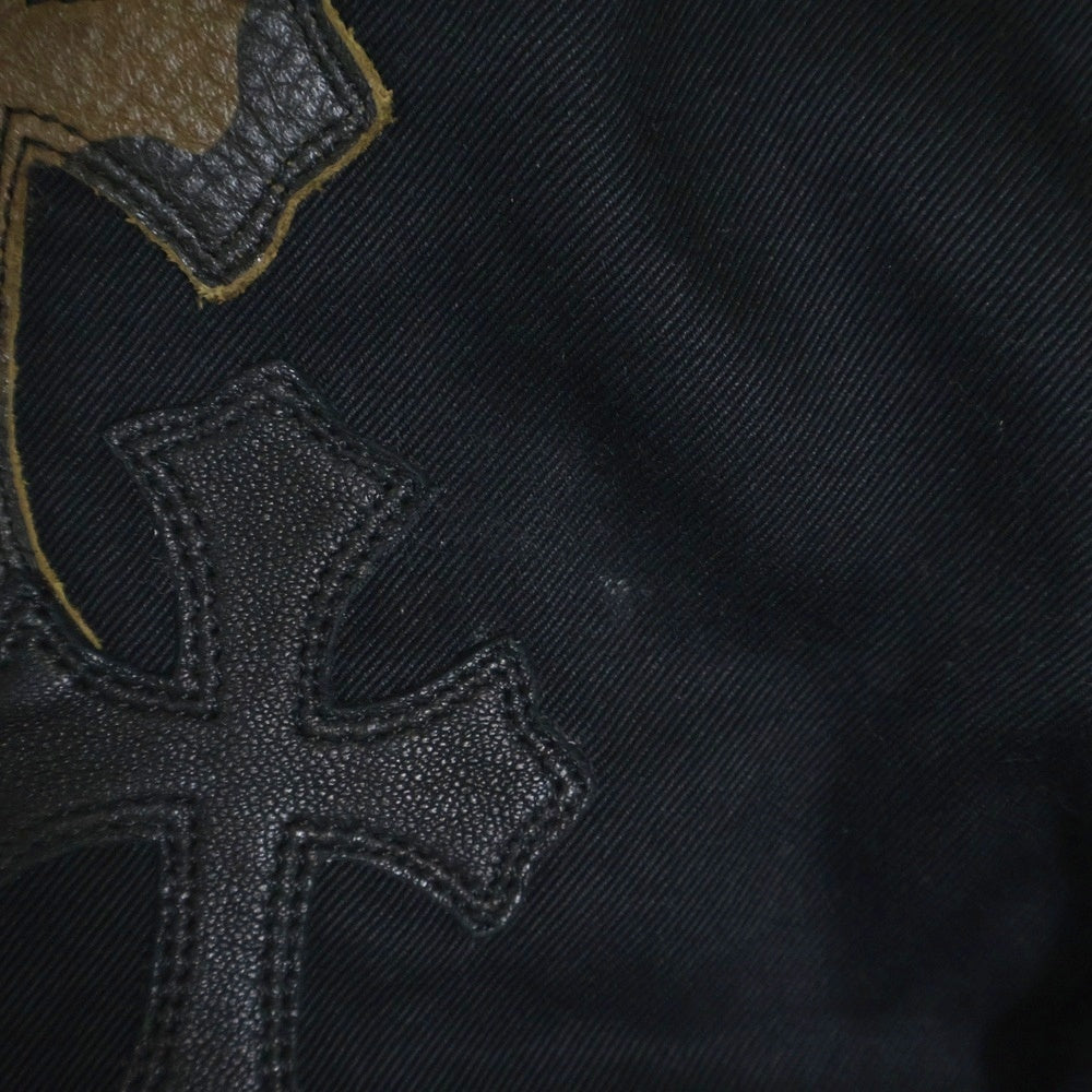 CHROME HEARTS(クロムハーツ) CHINO STRTLG FBRC カモ クロスパッチ チノパンツ ブラック