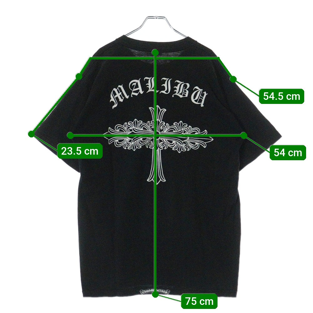 CHROME HEARTS(クロムハーツ) CH T-SHRT LTD マリブ限定 クロスバックプリント 半袖Tシャツ ブラック