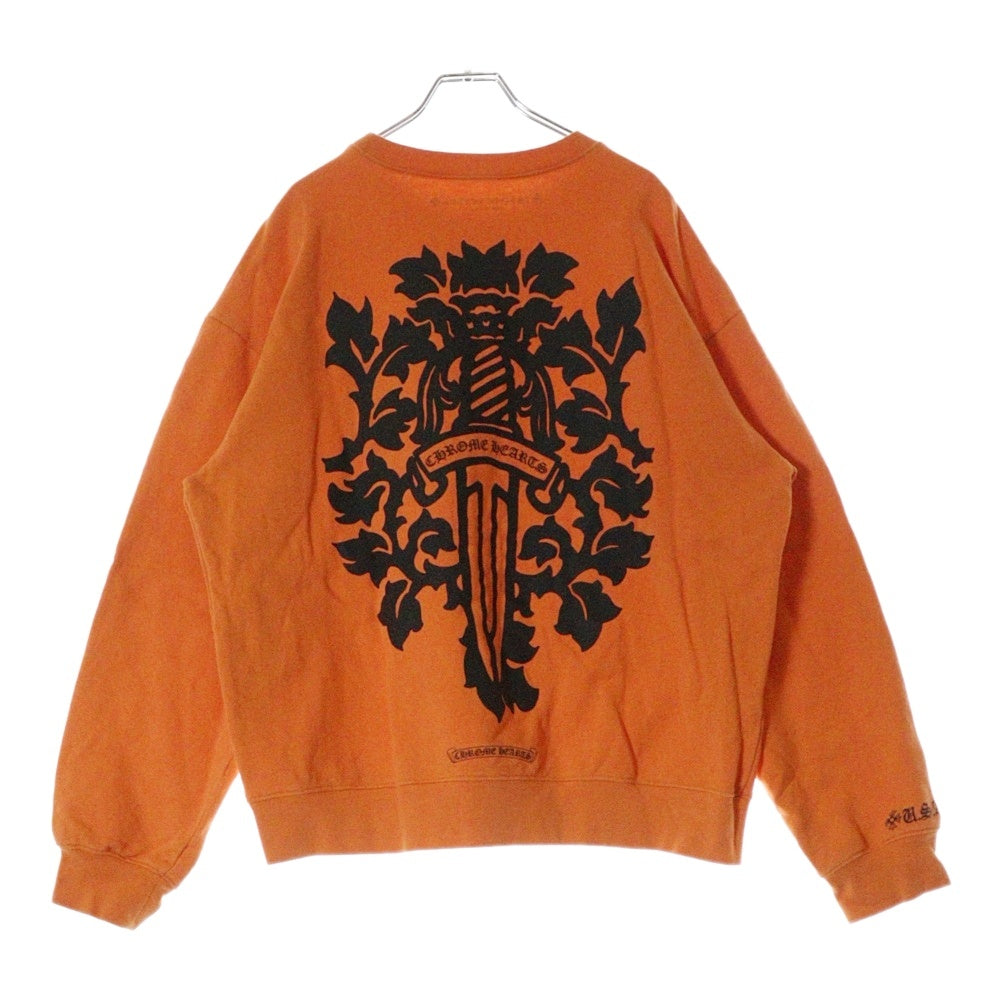CHROME HEARTS(クロムハーツ) VINE DGR CRW SWT ヴァインダガー プリント クルーネックスウェットトレーナー オレンジ