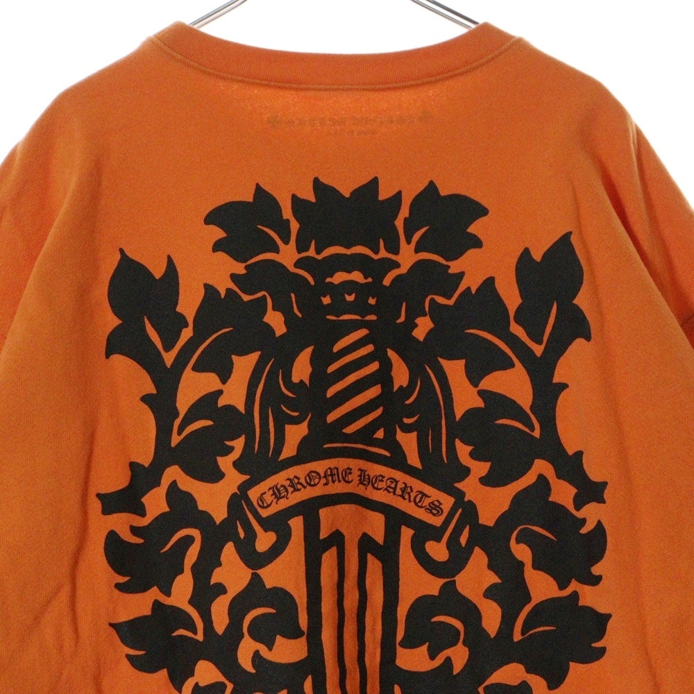 CHROME HEARTS(クロムハーツ) VINE DGR CRW SWT ヴァインダガー プリント クルーネックスウェットトレーナー オレンジ
